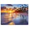 Designart - Beach Side Resort With Palm Trees - Seashore Canvas Art Print
